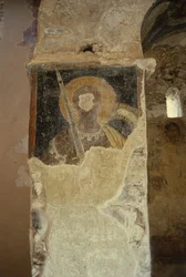 Beskårne fresker i Panayia-kirken