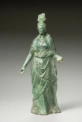 Statue af Isis Fortuna, hellenistisk, 1. århundrede f.Kr.-1. århundrede e.Kr. (bronze) (se 270388 for bagfra)