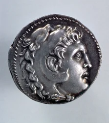 Alexander den Stores tetradrakme med Herakles