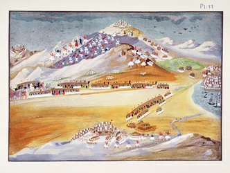 Battles of Mount Argos and Corinth, plade 11 fra Pictorial History of the Greek Independence War of General Makryjannis