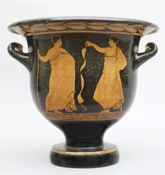 Klokkeformet proto-apuliansk krater fra Matera, Italien (keramik)