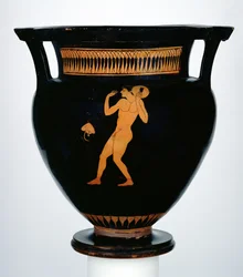 Krater med rød figur, der forestiller en diskoskaster (keramik)