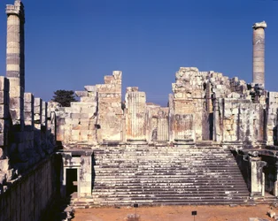 Den store trappe i Apollontemplet, ca. 336 f.Kr