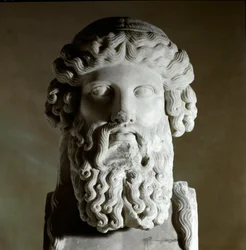 Buste af den græske filosof Platon (428-348 f.Kr.), marmorskulptur, Rom, De Kapitolinske Museer