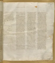 Tilføje. MS 43725, f.334r, fra Codex Sinaiticus (vellum)
