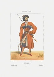 En Kabardin-mand Fra: Scener, landskaber, skikke og kostumer i Kaukasus, 1840