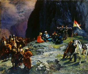 Mødet mellem general Klüke von Klügenau og Imam Shamil i 1837, 1849.