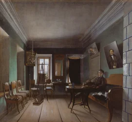 Interiør af Bykovs Hus, 1850
