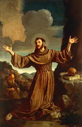 St. Frans af Assisi modtager Stigmata (olie på lærred)