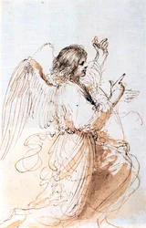 Studie af en engel, c1611-1666