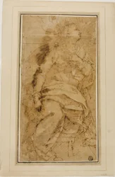 Draperet kvindefigur
