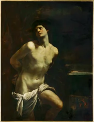 Saint Sebastien martyre dans un paysage - Sankt Sebastian i et landskab ...