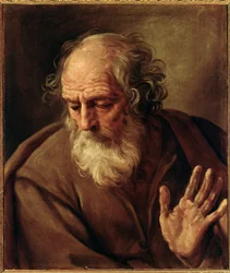 Portræt af Sankt Josef. Maleri af Guido Reni, kaldet Il Guido (1575-1642), 1640-1642. Mål: 65 x 53 cm. Rom, Galleria Nazionale d