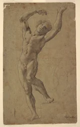 Undersøgelse for St. Sebastian, Pomarici Santomasi Museum, Puglia, Italien