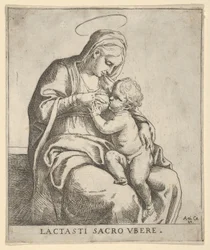 Jomfruen ammer det spæde Kristus, ca. 1590-1610.