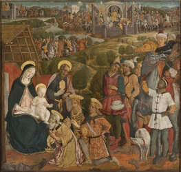 The Adoration of the Magi - The Adoration of the Magi, af Cozzarelli, Guidoccio di Giovanni (1450-1517). Tempera og olie på lærred. Mål: 168x176 cm. Nationalmuseet i Stockholm