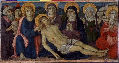 Kristi klagesang, ca. 1500 (tempera på træ)