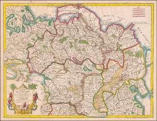 1766-kort - Kort over Tartariet tegnet på baggrund af relationer
