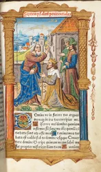 Trykt Timebog Brug af Rom: fol. 65r, David og Samuel, 1510.