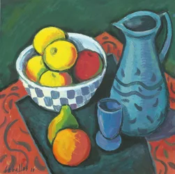 Stilleben med æbler, 2010 (gouache på papir)
