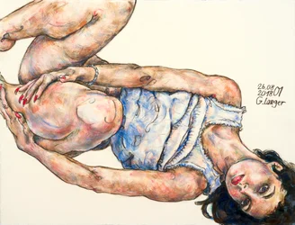 Liggende nøgen, smuk tid