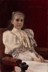 Siddende ung pige, 1894