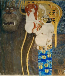 "Beethoven-frisen", detalje