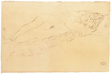 To liggende nøgne, ca. 1913