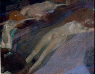 Vandagitee Maleri af Gustav Klimt (1862-1918). 1898 dim. 52x65 cm Østrigske Galleri Belvedere, Wien.