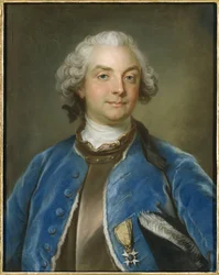 Portræt af grev Fredrik Axel von Fersen (1719-1794), af Lundberg, Gustaf (1695-1786). Pastel på papir