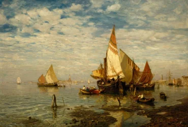 I lagunen nær Venedig