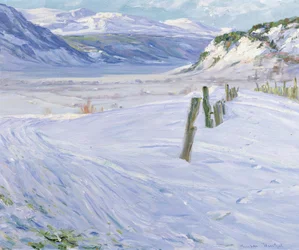 Vinterlandskab (olie på lærred)