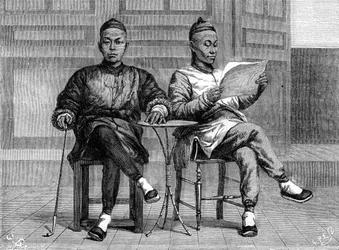 Kinesiske bankfolk, San Francisco, Californien, 1800-tallet.