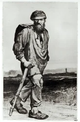 Jean Valjean, illustration fra „Les Misérables“ af Victor Hugo (1802-85), 1862