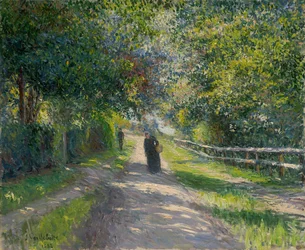 Tysk: Allee der Villa des Fleurs in Trouville Avenue of the Villa des Fleurs in Trouville