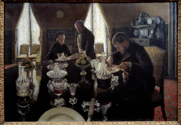 Frokost. Maleri af Gustave Caillebotte