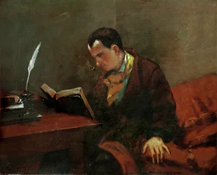 Charles Baudelaire, fransk digter (olie på lærred)