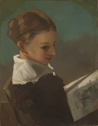 Juliette Courbet i en alder af ti (olie på lærred)