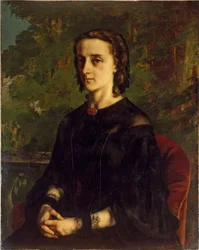 Portræt af Mme de Brayer eller det polske eksil, 1858 af Gustave Courbet (1819-1877)