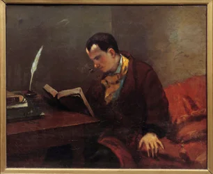 Portræt af digteren Charles Baudelaire (1821-1867) Maleri af Gustave Courbet (1819-1877) 1847 Montpellier musee Fabre