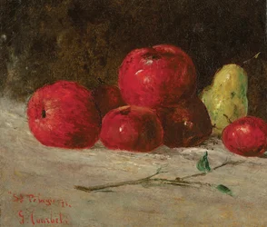 Stilleben, æbler og pærer, 1871