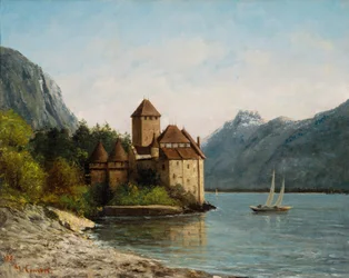 Chillon-slottet, aften, ca. 1872