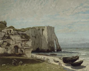 Klinterne ved Étretat efter stormen, 1870