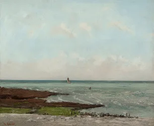 Vaskerier i Ebbe, Étretat. 1866 eller 1869