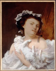 Kvinde med en kat, 1864