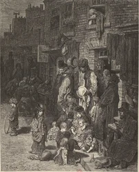 Gustave Doré - Wentworth Street Whitechapel - London, en pilgrimsrejse