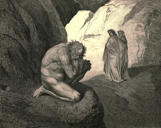 Forbandet ulv! Din vrede indad over dig selv bytte, og fortære dig!, c1890.