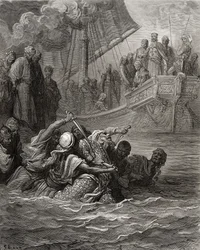 Death of Almoadam, illustration fra 