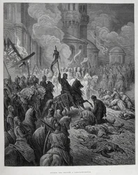 Korsfarernes indtog i Konstantinopel under det fjerde korstog af Gustave Doré.