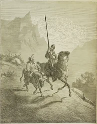 Illustration til bogen Don Quixote de la Mancha af M. de Cervantes, 1863